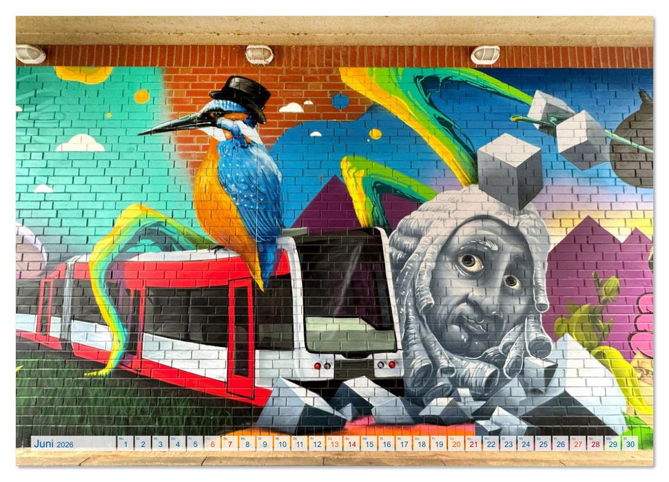 Streetart in Halle an der Saale (CALVENDO Wandkalender 2026)