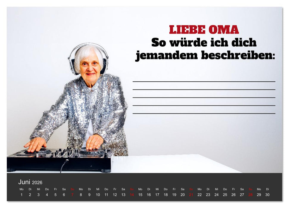 Kalender für Oma - Was ich dir sagen will (CALVENDO Wandkalender 2026)
