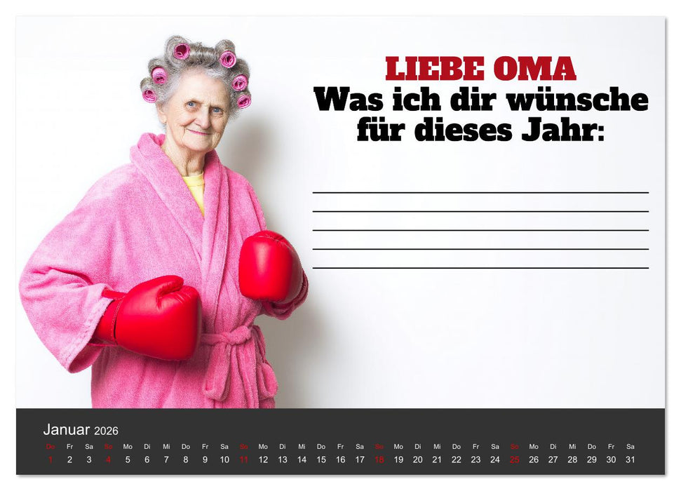 Kalender für Oma - Was ich dir sagen will (CALVENDO Premium Wandkalender 2026)