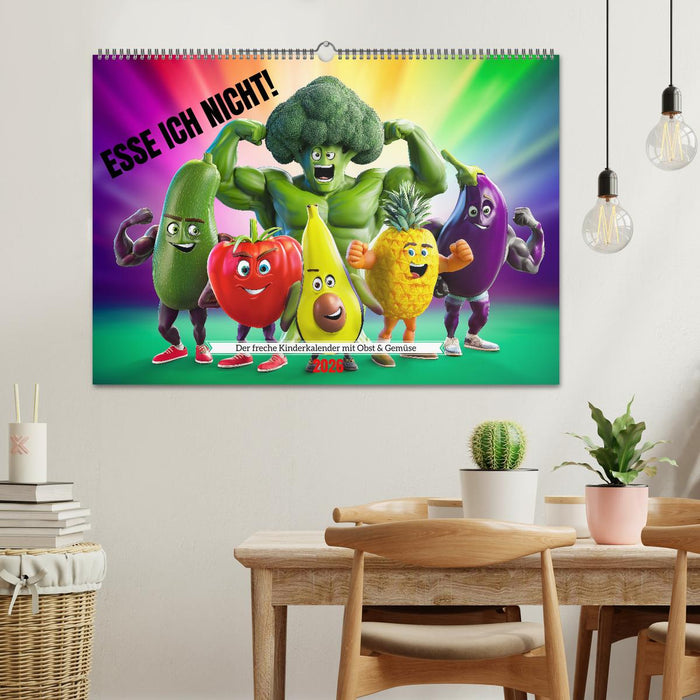 Esse ich nicht! Der freche Kinderkalender mit Obst & Gemüse (CALVENDO Wandkalender 2026)