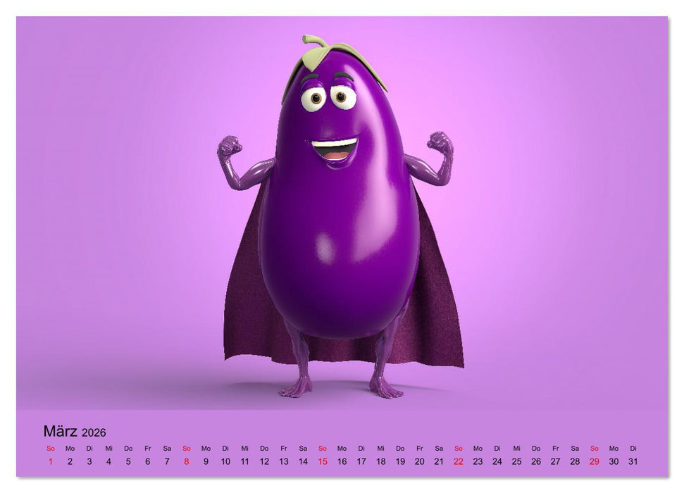 Esse ich nicht! Der freche Kinderkalender mit Obst & Gemüse (CALVENDO Wandkalender 2026)