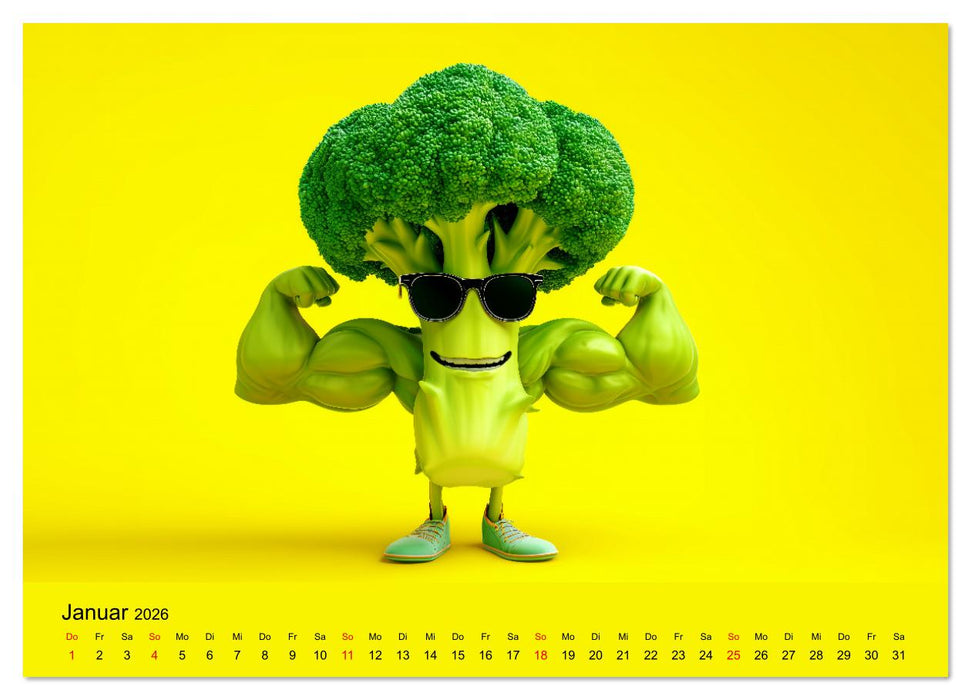 Esse ich nicht! Der freche Kinderkalender mit Obst & Gemüse (CALVENDO Premium Wandkalender 2026)