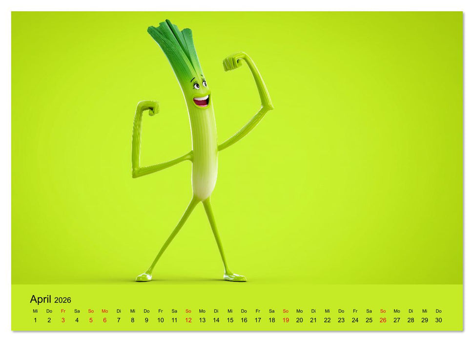 Esse ich nicht! Der freche Kinderkalender mit Obst & Gemüse (CALVENDO Premium Wandkalender 2026)