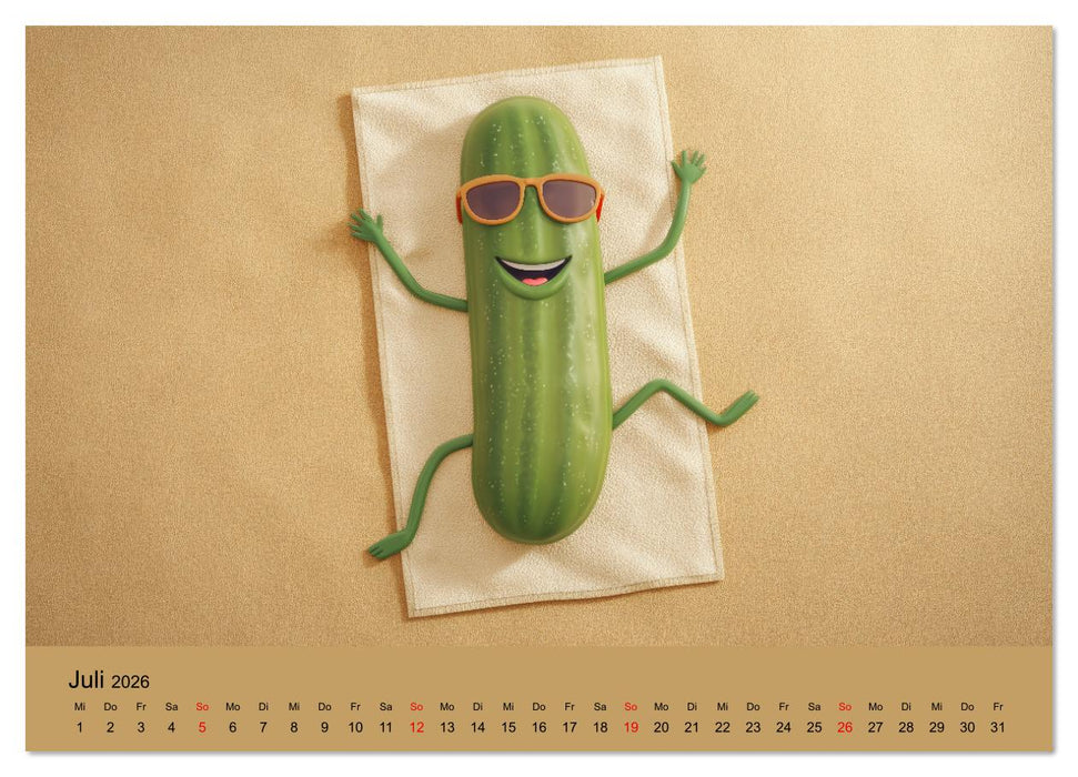 Esse ich nicht! Der freche Kinderkalender mit Obst & Gemüse (CALVENDO Premium Wandkalender 2026)
