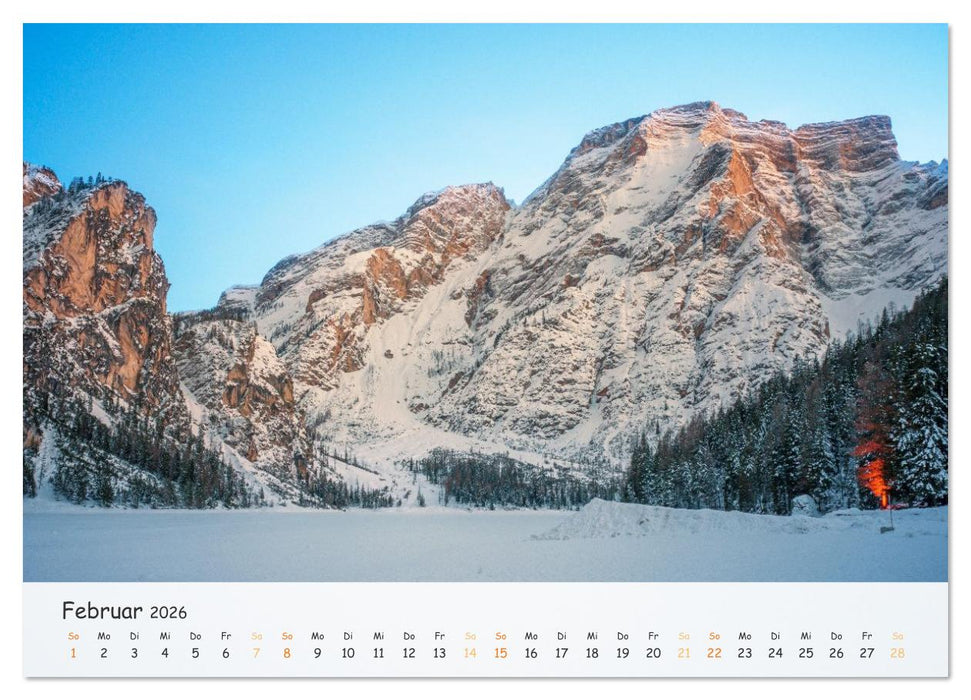 Pragser Wildsee - Traumziel in den Dolomiten (CALVENDO Wandkalender 2026)