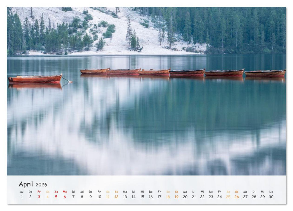 Pragser Wildsee - Traumziel in den Dolomiten (CALVENDO Premium Wandkalender 2026)