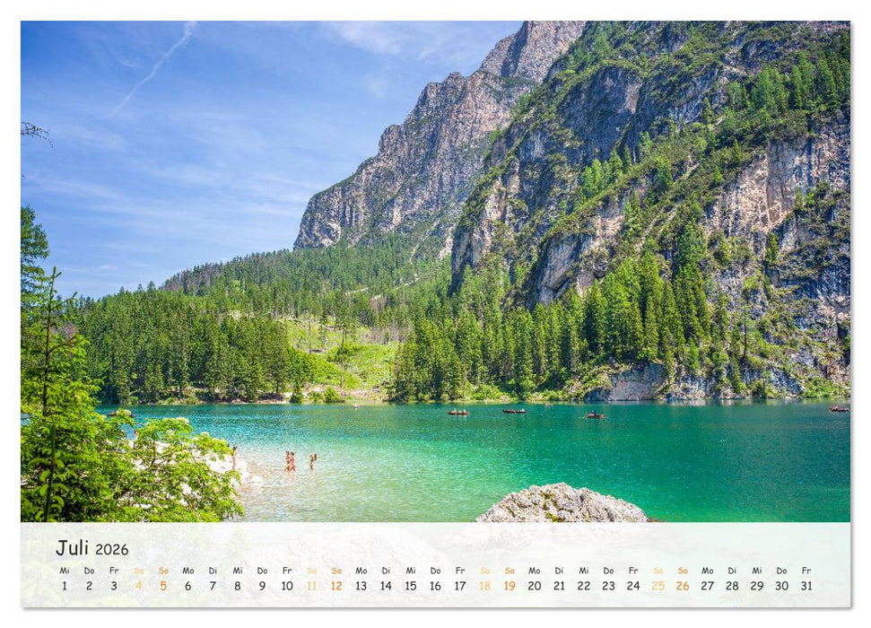 Pragser Wildsee - Traumziel in den Dolomiten (CALVENDO Premium Wandkalender 2026)