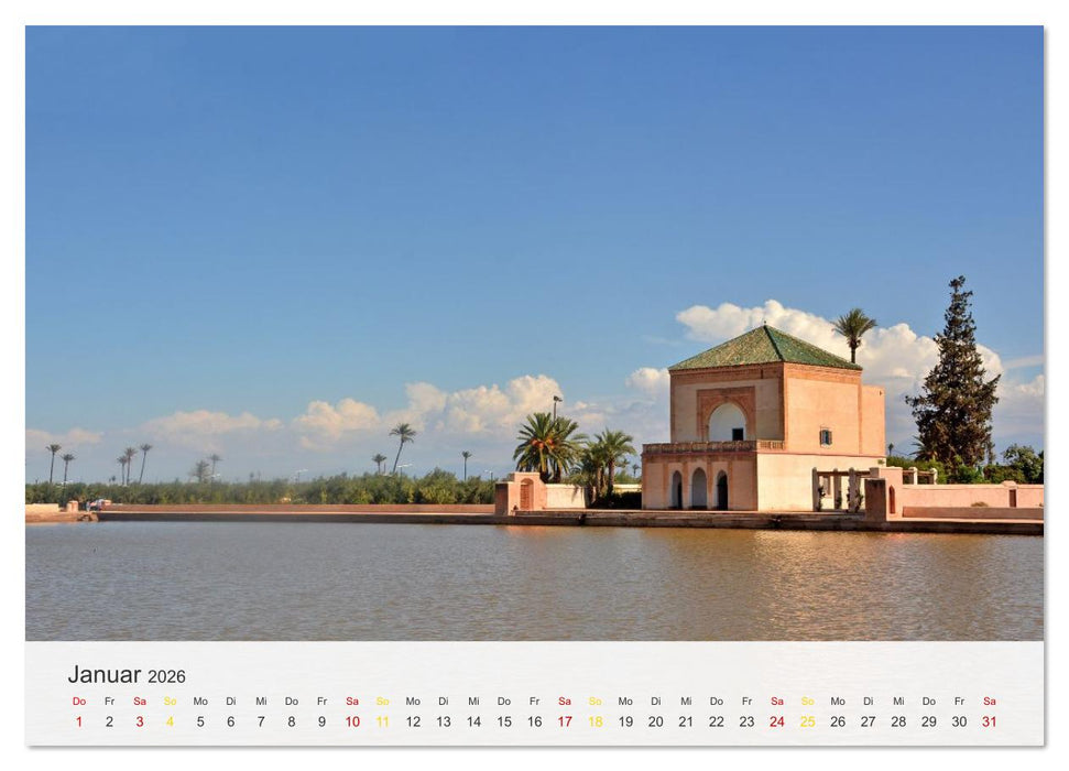Marrakesch die rote Stadt (CALVENDO Wandkalender 2026)