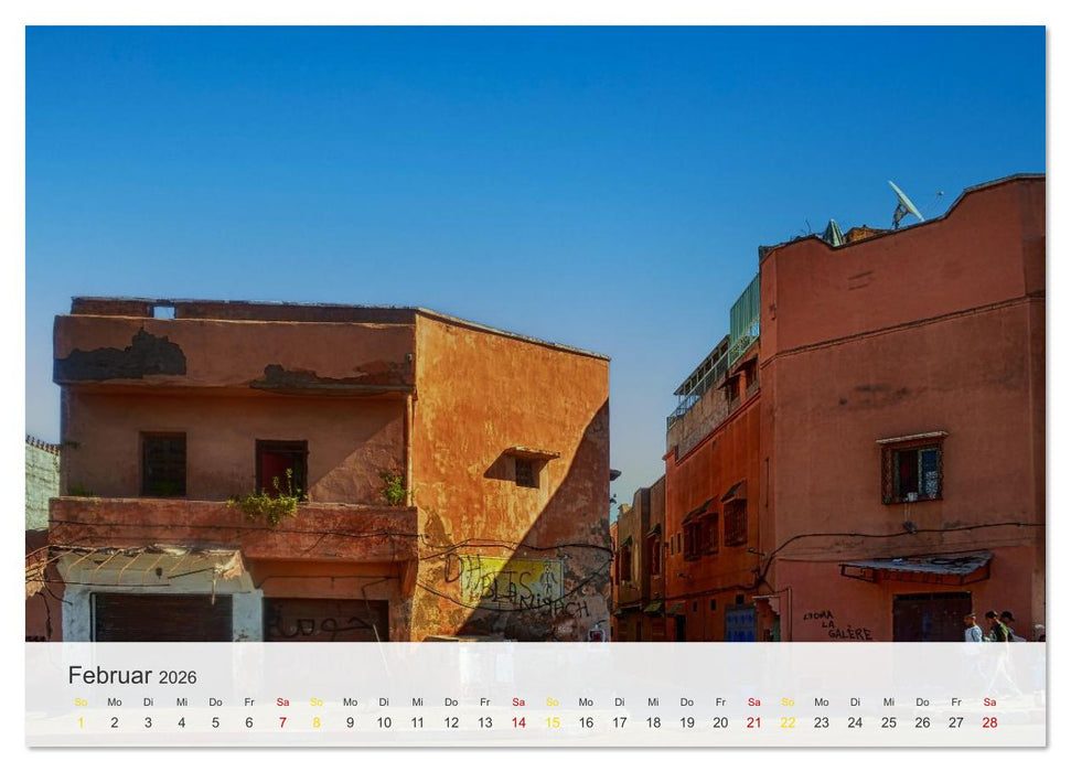 Marrakesch die rote Stadt (CALVENDO Wandkalender 2026)