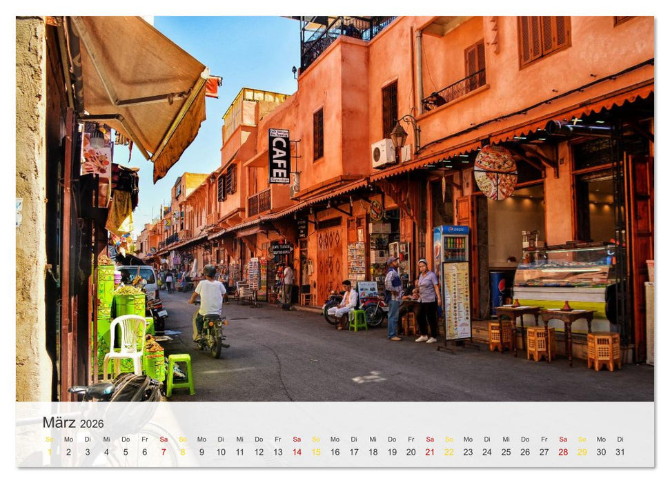 Marrakesch die rote Stadt (CALVENDO Wandkalender 2026)
