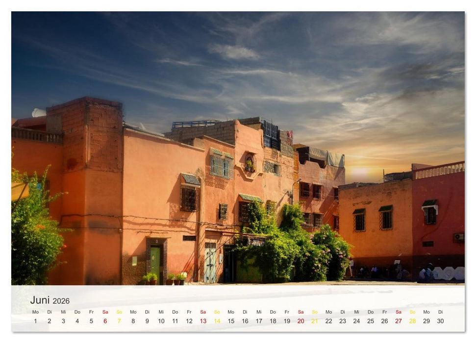 Marrakesch die rote Stadt (CALVENDO Wandkalender 2026)