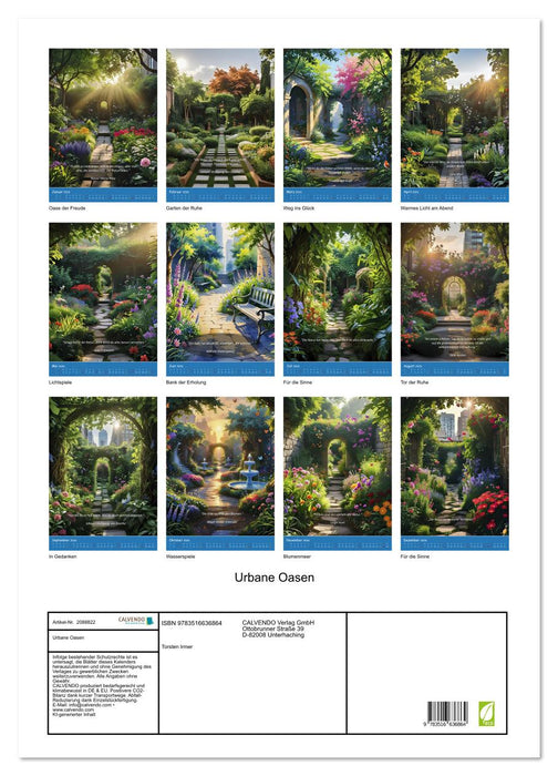 Urbane Oasen (CALVENDO Wandkalender 2026)