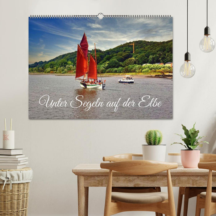Unter Segeln auf der Elbe (CALVENDO Wandkalender 2026)