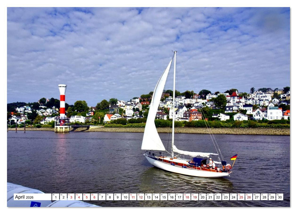 Unter Segeln auf der Elbe (CALVENDO Premium Wandkalender 2026)