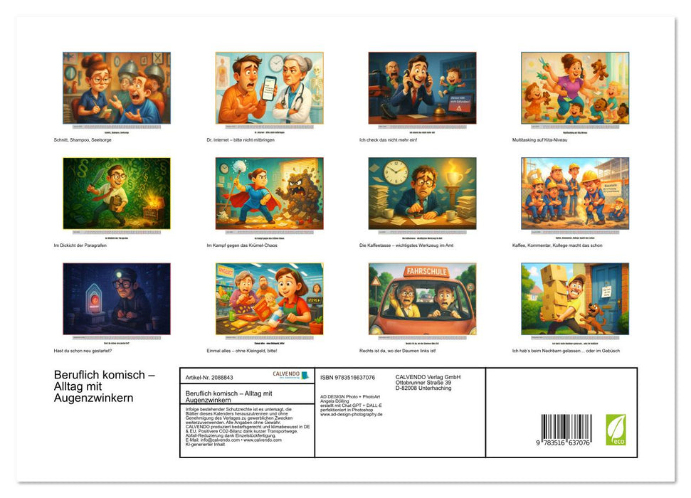 Beruflich komisch – Alltag mit Augenzwinkern (CALVENDO Premium Wandkalender 2026)