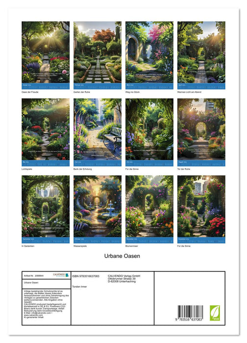 Urbane Oasen (CALVENDO Premium Wandkalender 2026)