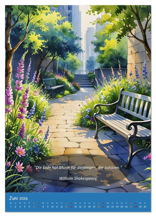 Urbane Oasen (CALVENDO Premium Wandkalender 2026)