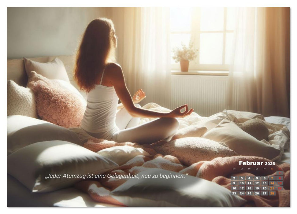 Mit Yoga ins Bett (CALVENDO Wandkalender 2026)