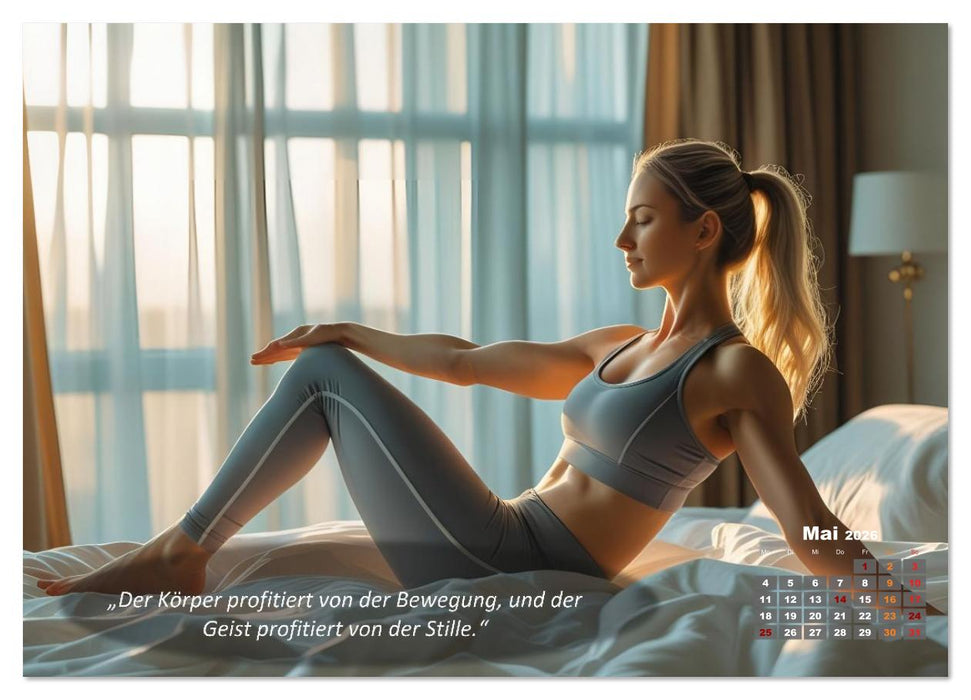 Mit Yoga ins Bett (CALVENDO Wandkalender 2026)