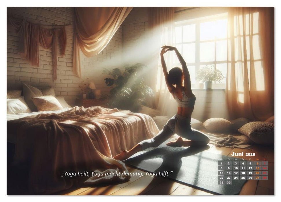 Mit Yoga ins Bett (CALVENDO Wandkalender 2026)
