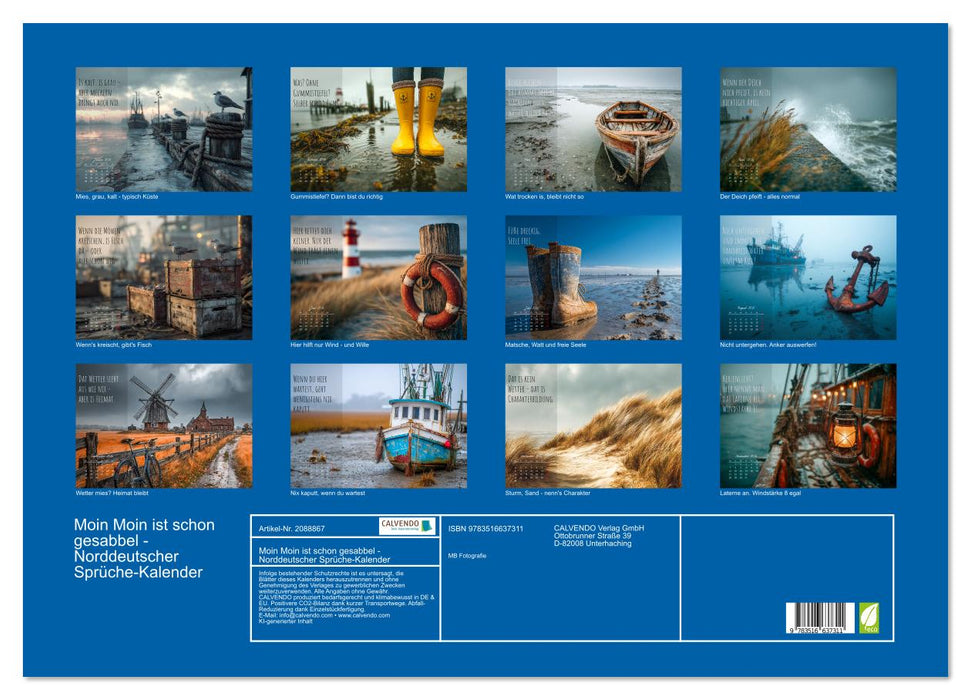 Moin Moin ist schon gesabbel - Norddeutscher Sprüche-Kalender (CALVENDO Wandkalender 2026)