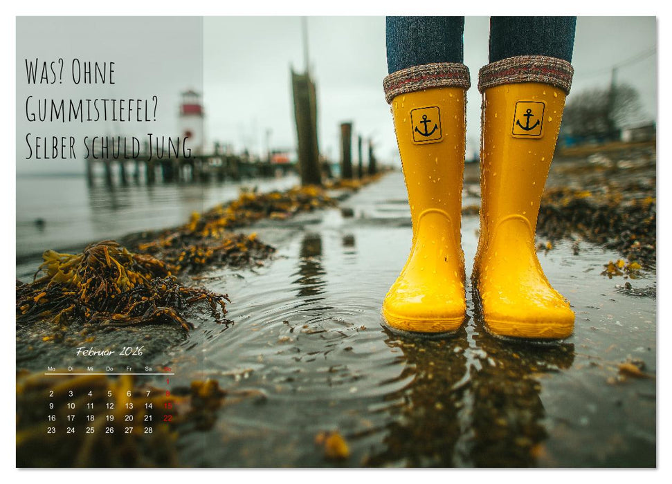 Moin Moin ist schon gesabbel - Norddeutscher Sprüche-Kalender (CALVENDO Wandkalender 2026)