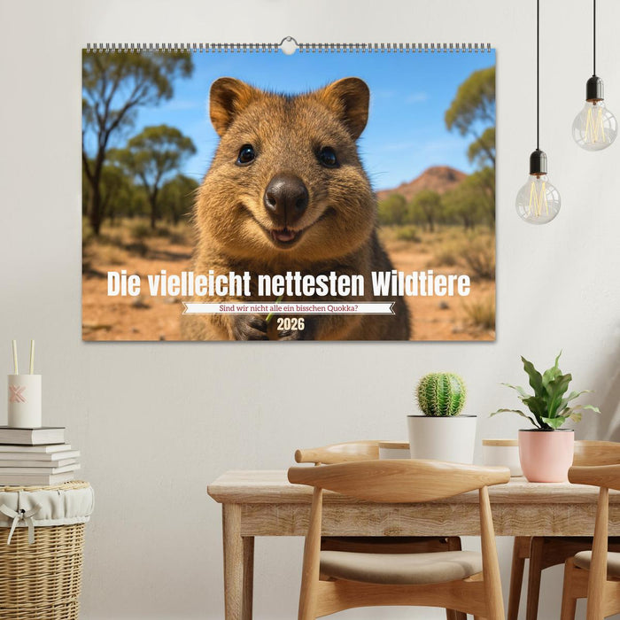 Die vielleicht nettesten Wildtiere (CALVENDO Wandkalender 2026)