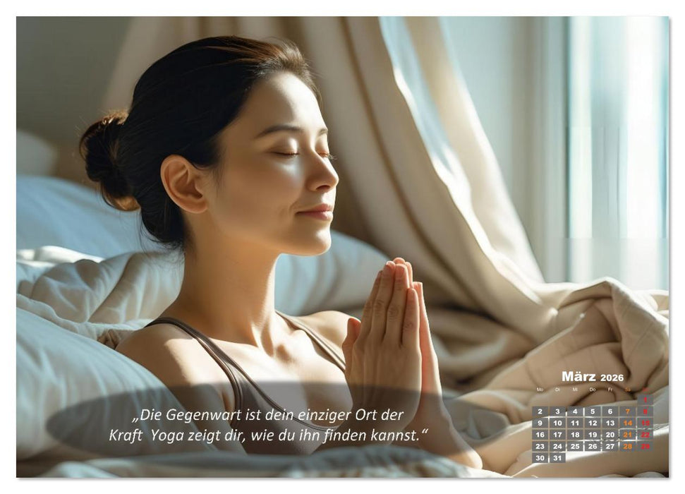 Mit Yoga ins Bett (CALVENDO Premium Wandkalender 2026)