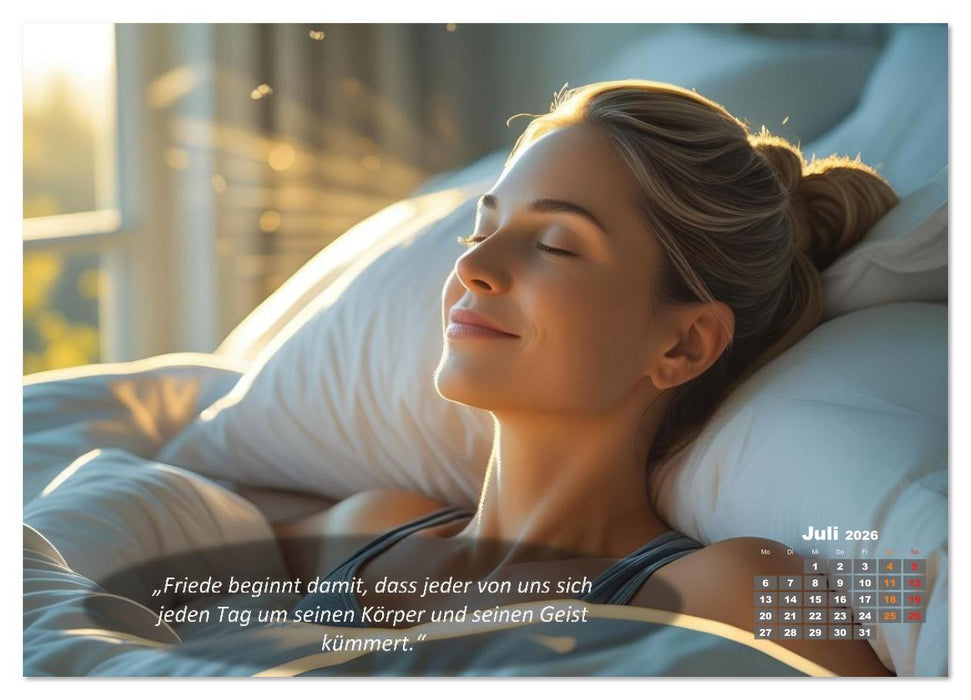 Mit Yoga ins Bett (CALVENDO Premium Wandkalender 2026)