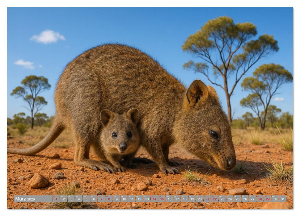Die vielleicht nettesten Wildtiere (CALVENDO Premium Wandkalender 2026)