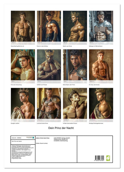 Dein Prinz der Nacht (CALVENDO Wandkalender 2026)