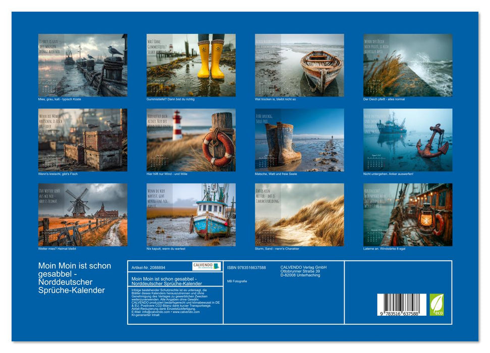Moin Moin ist schon gesabbel - Norddeutscher Sprüche-Kalender (CALVENDO Premium Wandkalender 2026)