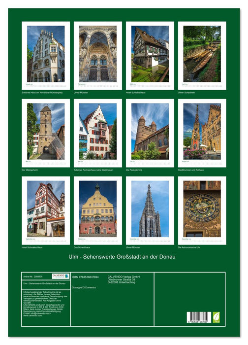 Ulm - Sehenswerte Großstadt an der Donau (CALVENDO Wandkalender 2026)