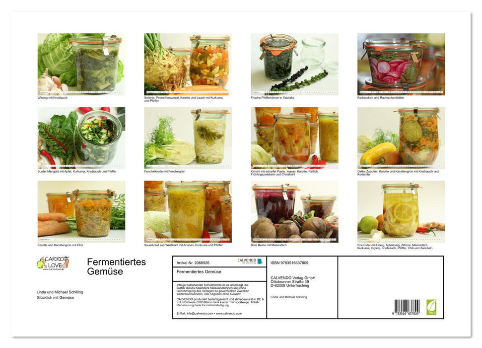 Fermentiertes Gemüse (CALVENDO Wandkalender 2026)