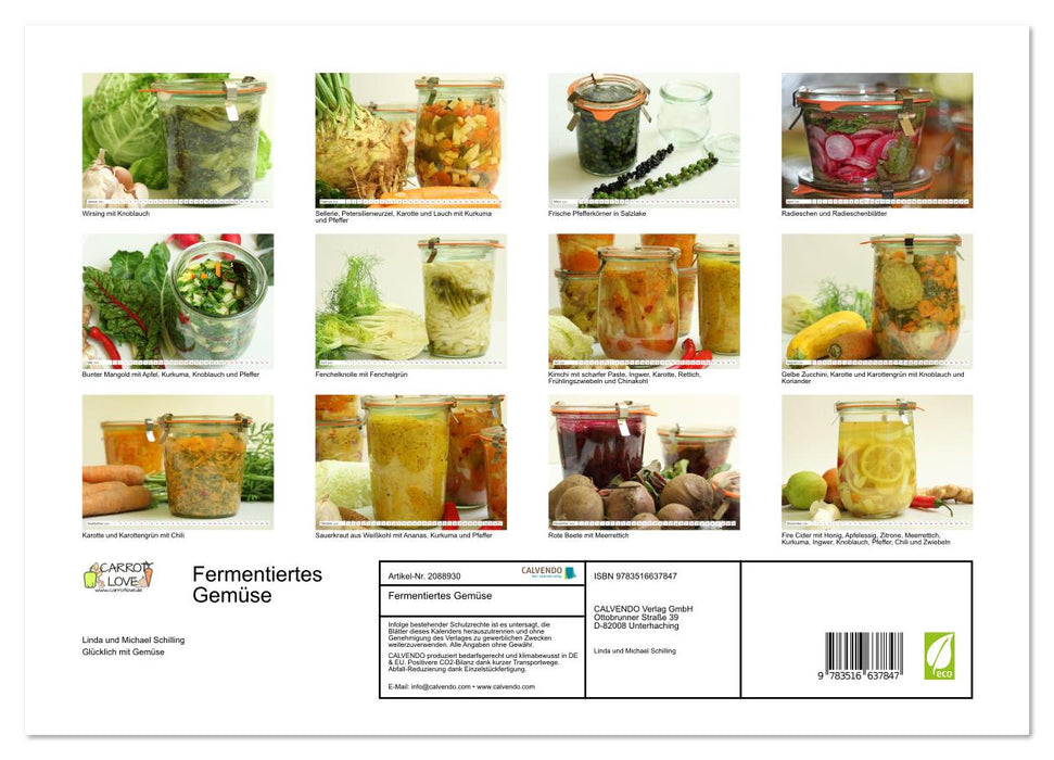 Fermentiertes Gemüse (CALVENDO Premium Wandkalender 2026)