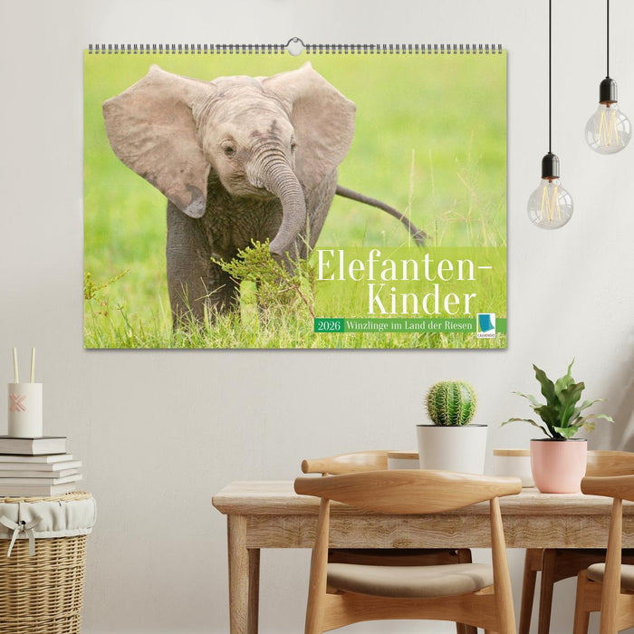Elefanten Kinder: Winzlinge im Land der Riesen (CALVENDO Wandkalender 2026)