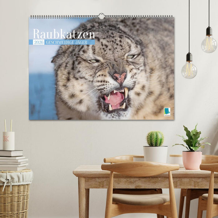 Raubkatzen: Geschmeidige Jäger (CALVENDO Wandkalender 2026)