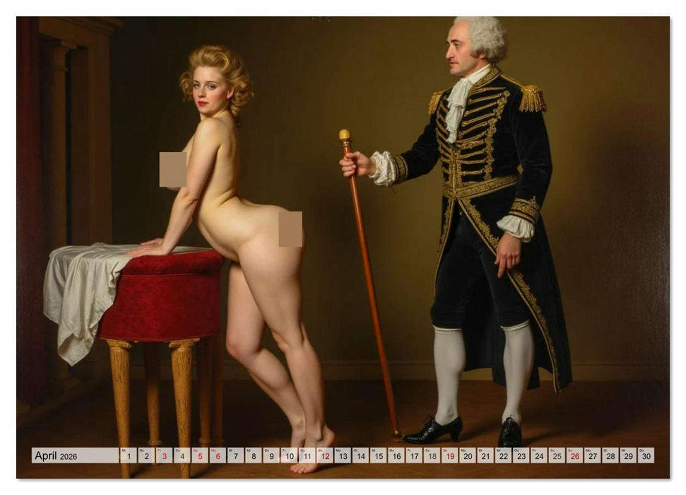 Spicy Flashbacks - Barocke Macht, Lust und Verführung (CALVENDO Wandkalender 2026)