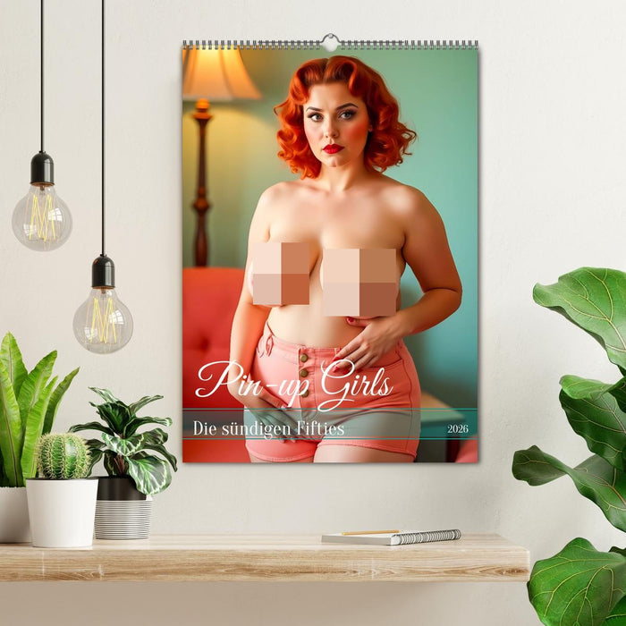 Pin-up Girls - Die sündigen Fifties (CALVENDO Wandkalender 2026)