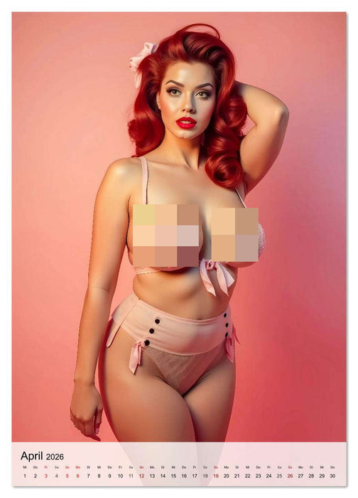 Pin-up Girls - Die sündigen Fifties (CALVENDO Wandkalender 2026)