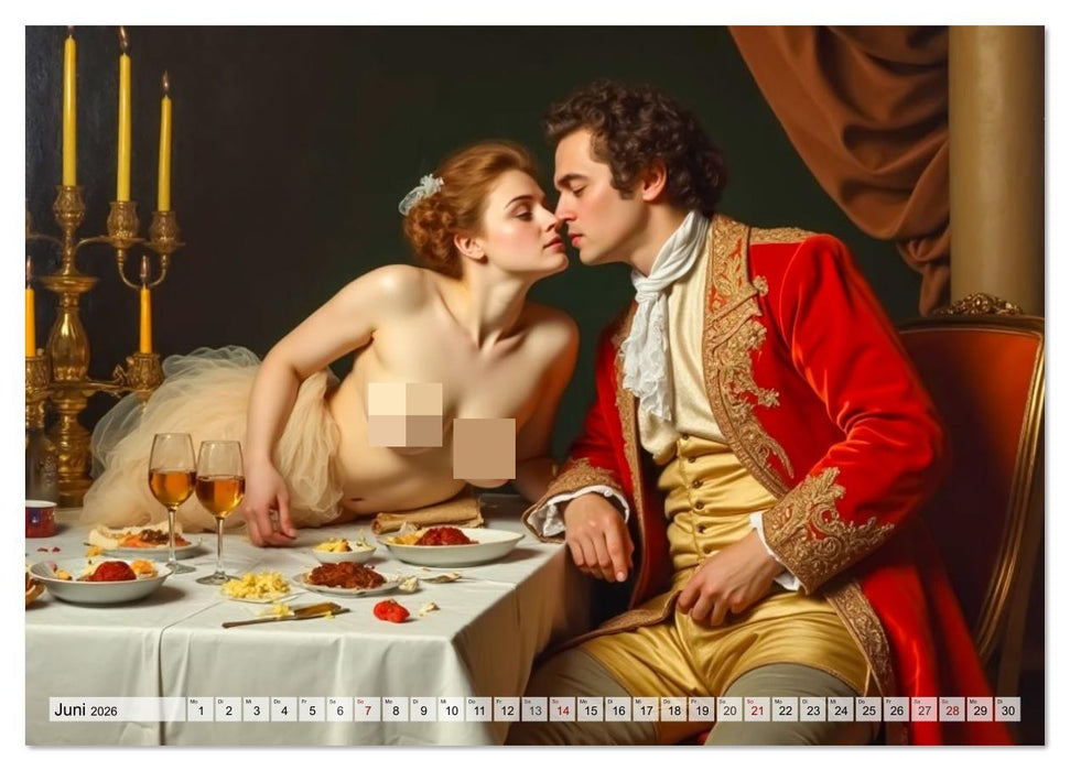 Spicy Flashbacks - Barocke Macht, Lust und Verführung (CALVENDO Premium Wandkalender 2026)