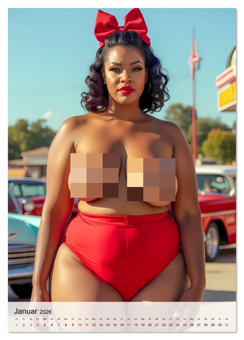 Pin-up Girls - Die sündigen Fifties (CALVENDO Premium Wandkalender 2026)