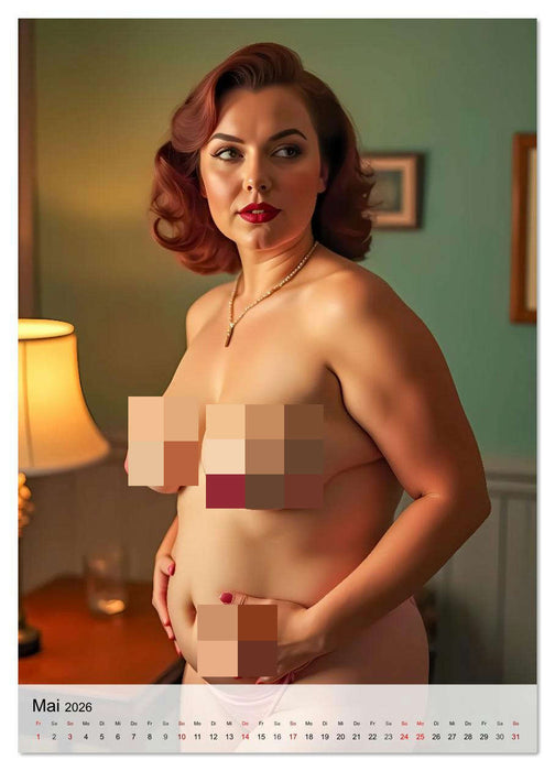 Pin-up Girls - Die sündigen Fifties (CALVENDO Premium Wandkalender 2026)