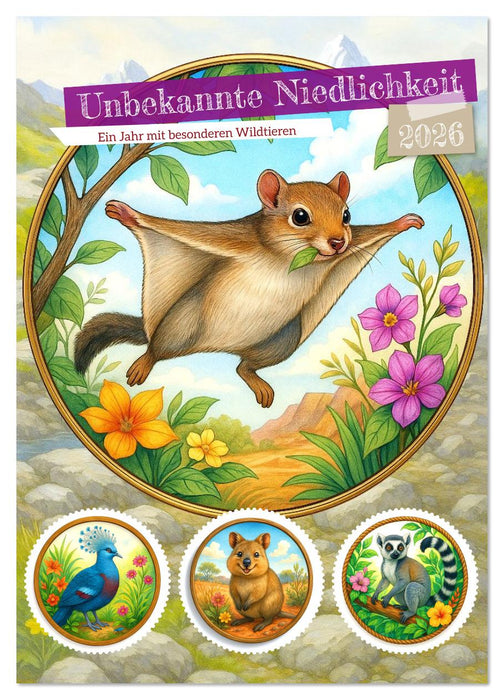 Unbekannte Niedlichkeit (CALVENDO Wandkalender 2026)