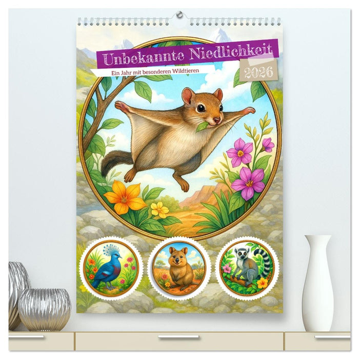 Unbekannte Niedlichkeit (CALVENDO Premium Wandkalender 2026)