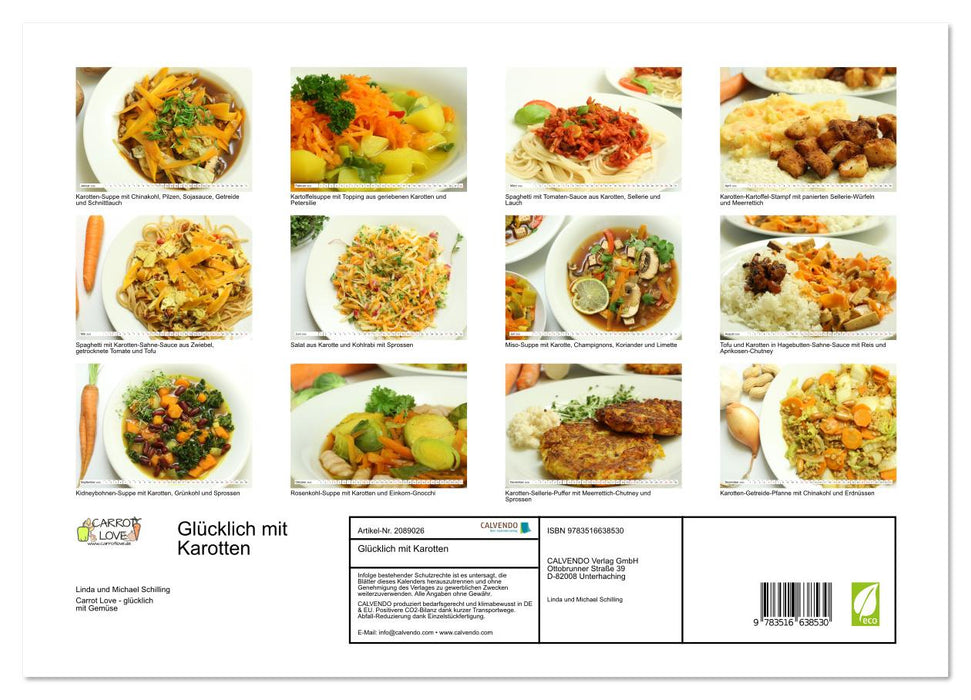 Glücklich mit Karotten (CALVENDO Premium Wandkalender 2026)