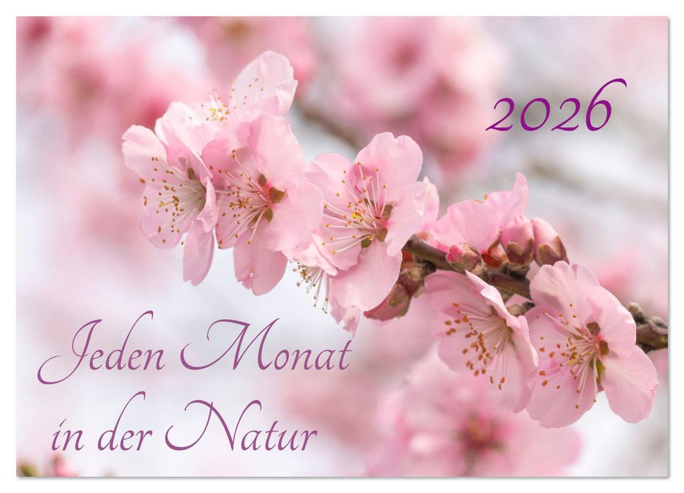 Jeden Monat in der Natur (CALVENDO Wandkalender 2026)