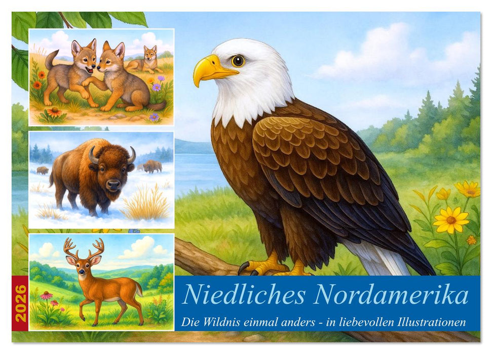 Niedliches Nordamerika (CALVENDO Wandkalender 2026)