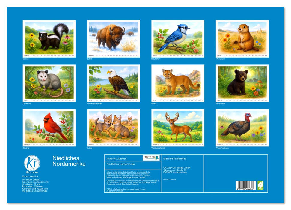 Niedliches Nordamerika (CALVENDO Wandkalender 2026)