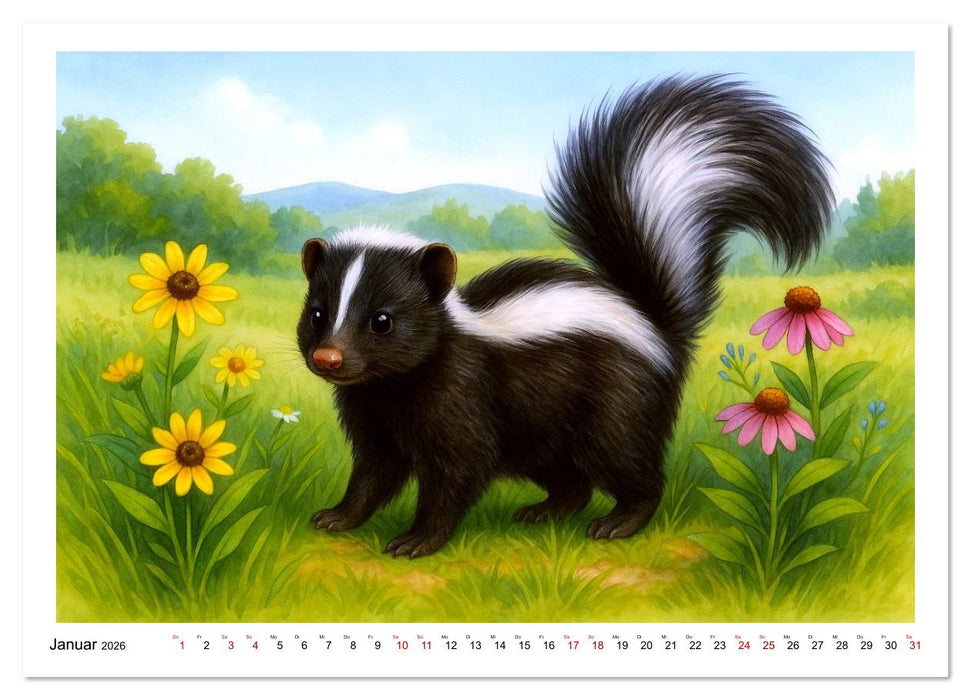 Niedliches Nordamerika (CALVENDO Premium Wandkalender 2026)